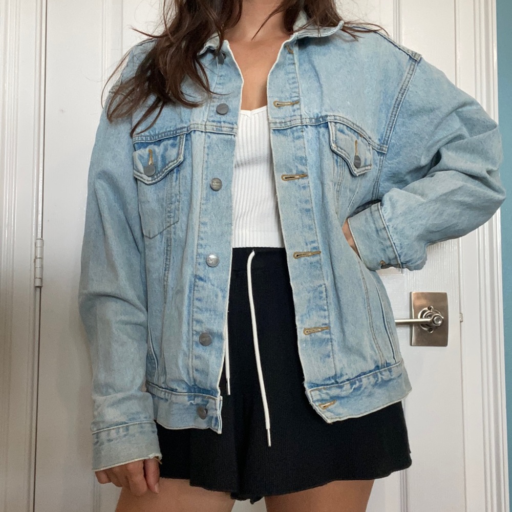 80s/90s Oversized jean jacket Small